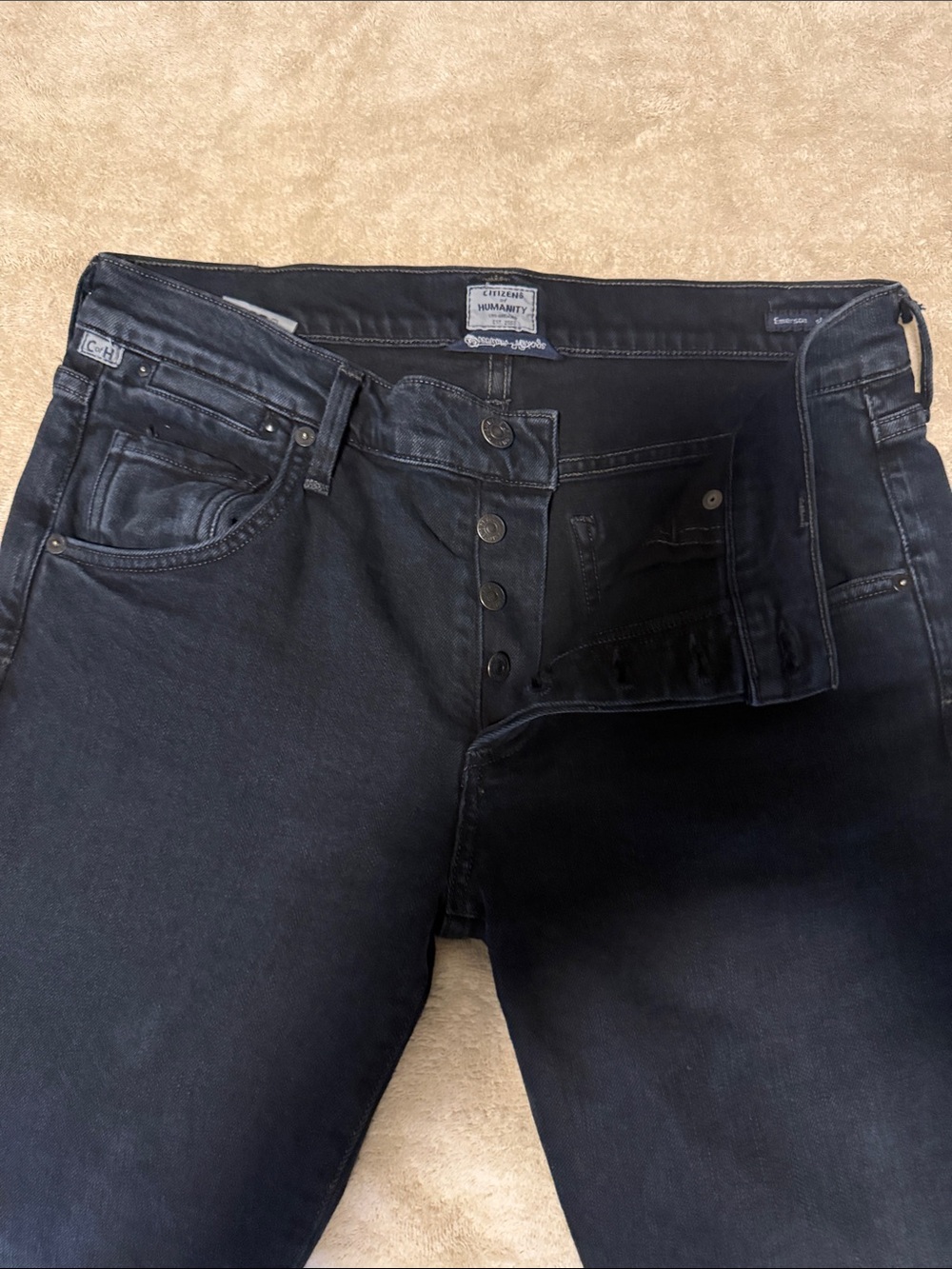 Citizens Of Humanity Boyfriend Jeans in Washed Black